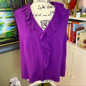 Purple silk blend vest and jacket. 16